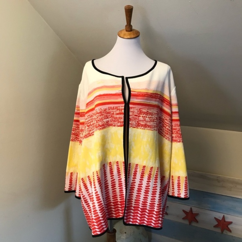 Gorgeous MISOOK Brightly Colored Cardigan - 2X